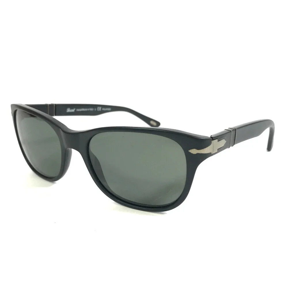 Persol Sunglasses 3020-S 900/58 Black Cat Eye Frames with Gray Polarized Lenses